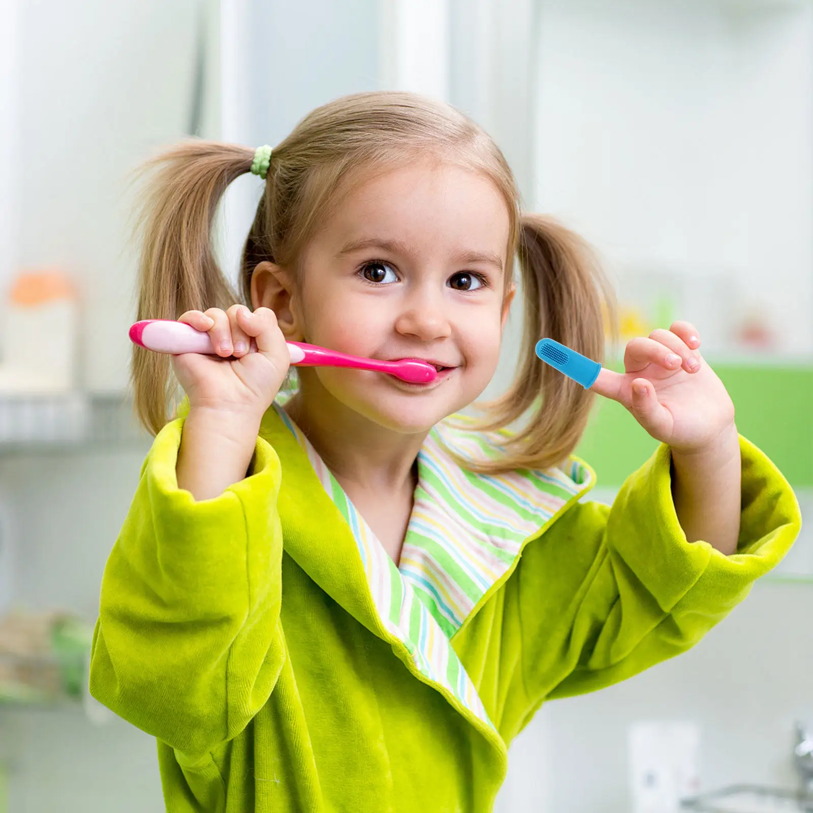 Cepillo dental de silicona suave para bebé, higiene bucal portátil - imagen 4