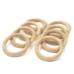 Anillo de dentición de madera natural para bebés, seguro y apto diario