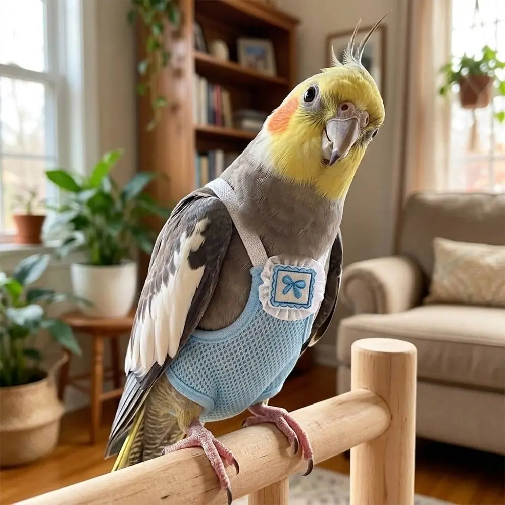 Pañal de malla transpirable para loros con cierre ajustable - imagen 3