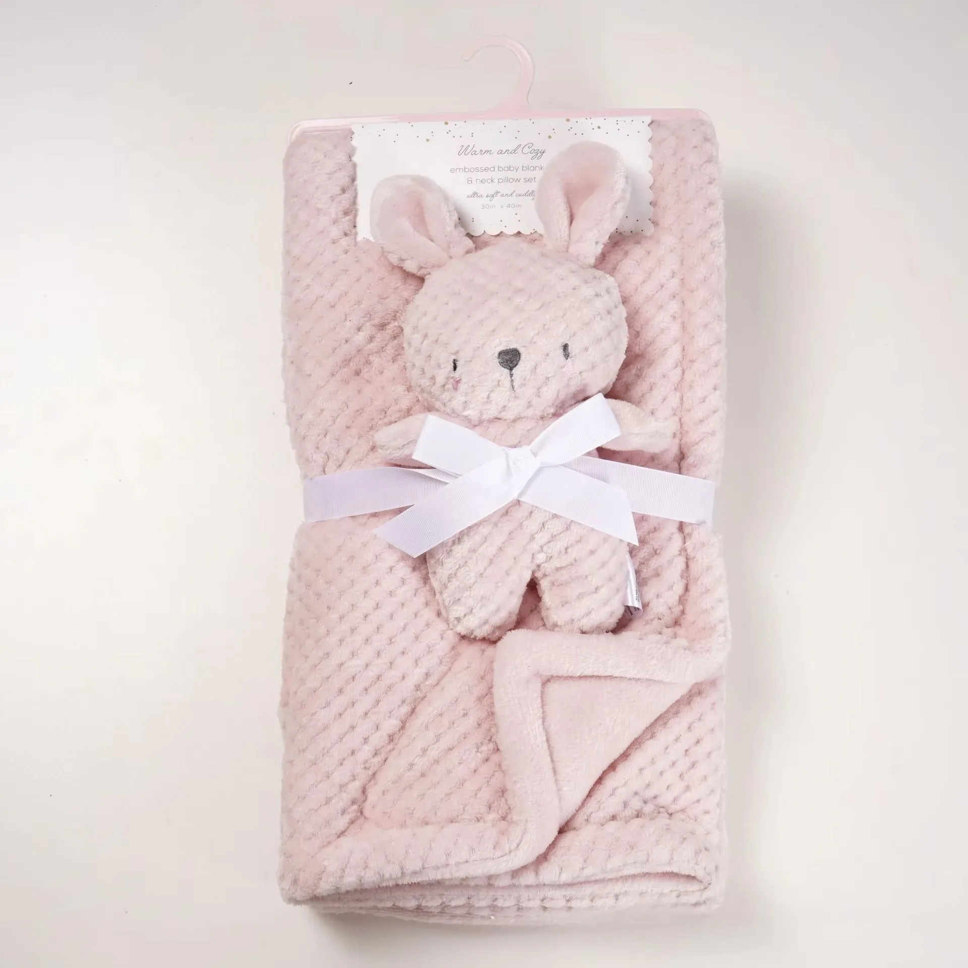 Manta de bebé franela con dibujos y peluche para siesta - imagen 4