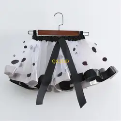 QX2D Vestido de tul para fiesta infantil con falda vaporosa