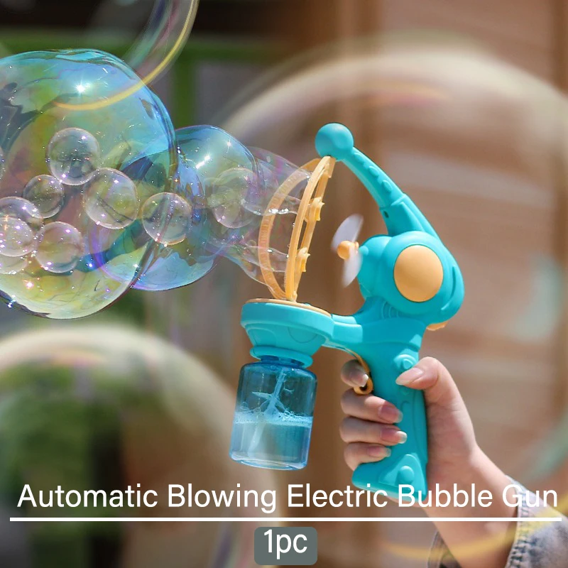 Máquina de burbujas eléctrica colorida con diseño infantil