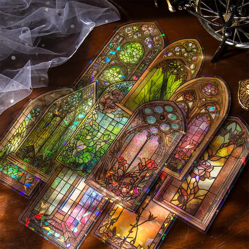 Pegatinas vintage góticas para ventanas de vidrio tintado - imagen 2
