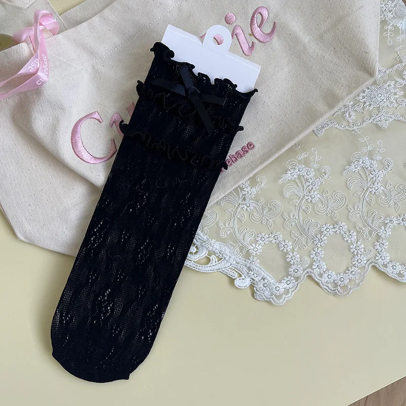 Calcetines antimosquitos para niñas y niños con lazo, volantes - imagen 4