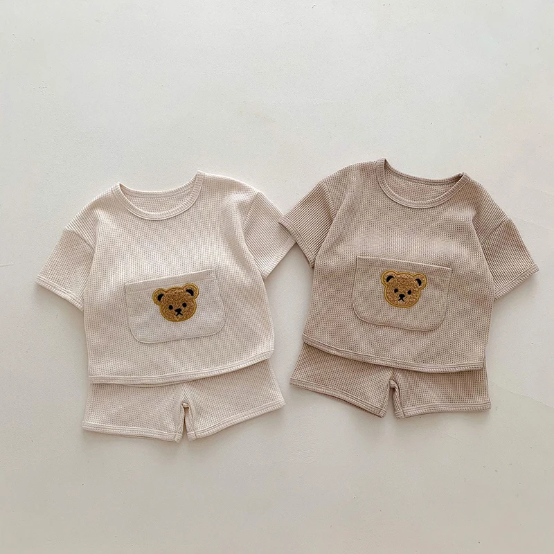 Conjunto osito bebé verano: camiseta y pantalones cortos - imagen 2