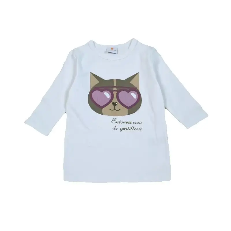 AA Conjunto infantil de diseño gato con gafas para niños y niñas - imagen 3