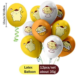 Pompom Purin vajilla desechable de cumpleaños para niños