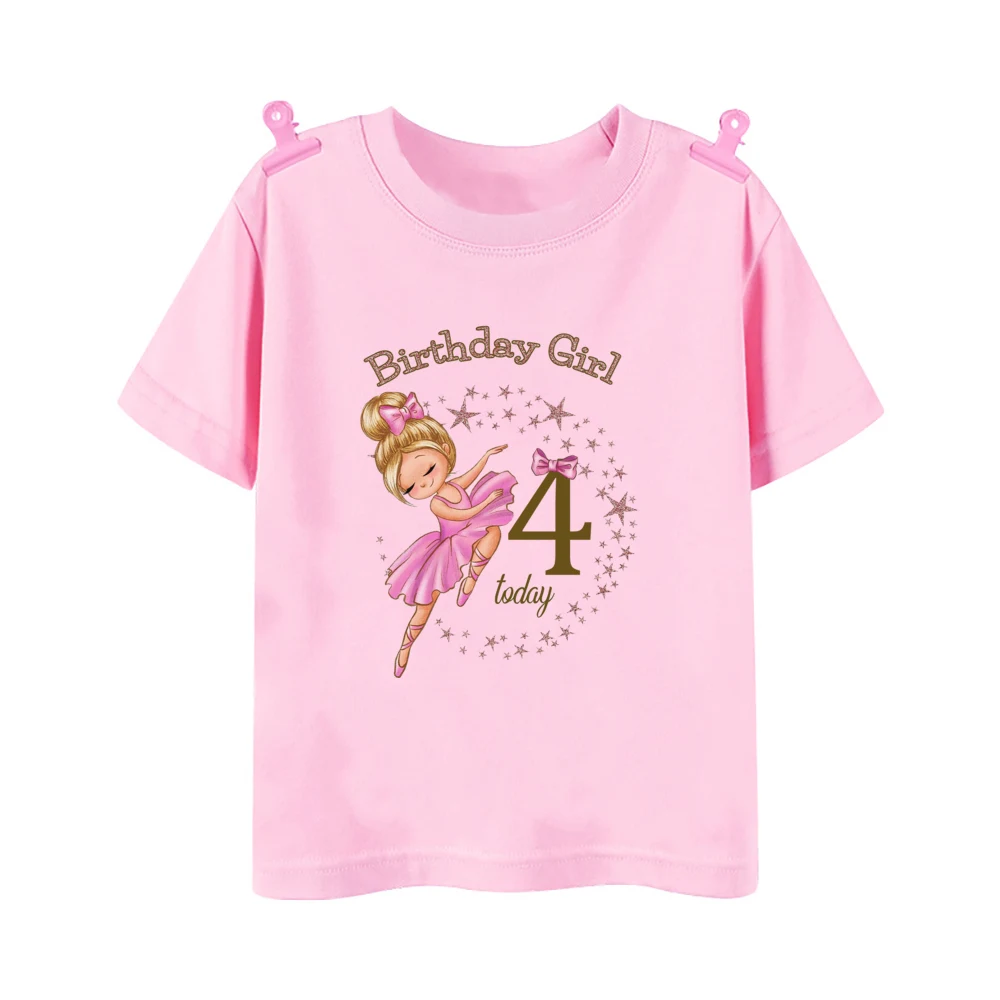 Camiseta manga corta con diseño bailarina para niñas - imagen 5