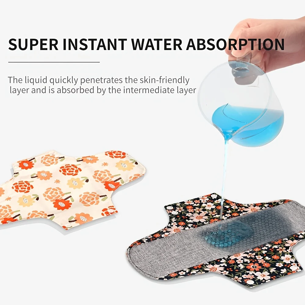 Protectores menstruales reutilizables lavables con forro de grafeno - imagen 3