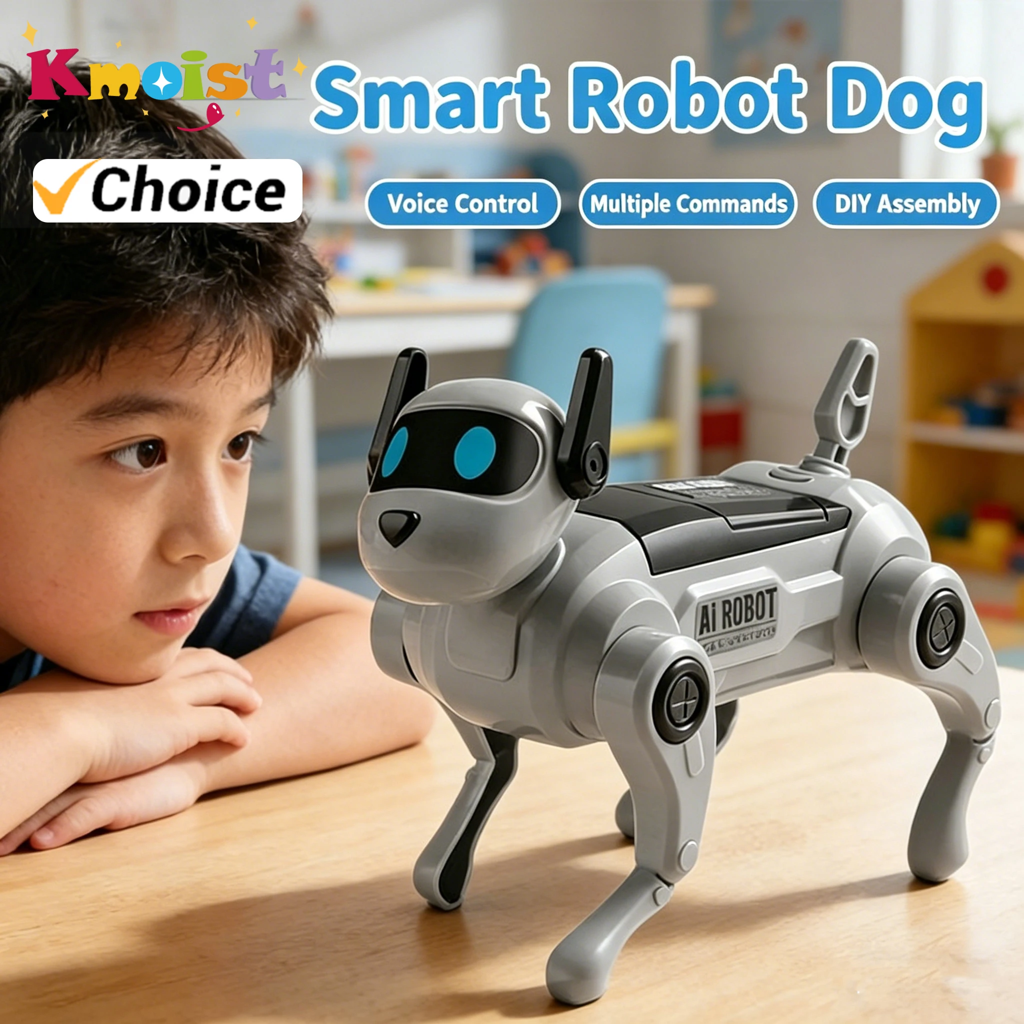 Perro robótico inteligente con control por voz para niños - imagen 2