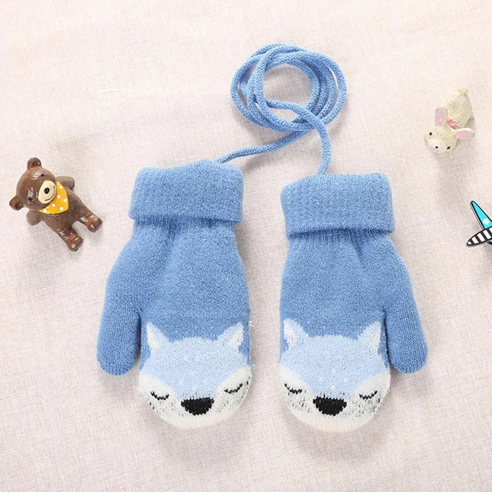 Guantes de punto gruesos y cálidos para bebés y niños de invierno