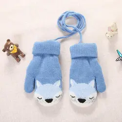Guantes de punto gruesos y cálidos para bebés y niños de invierno