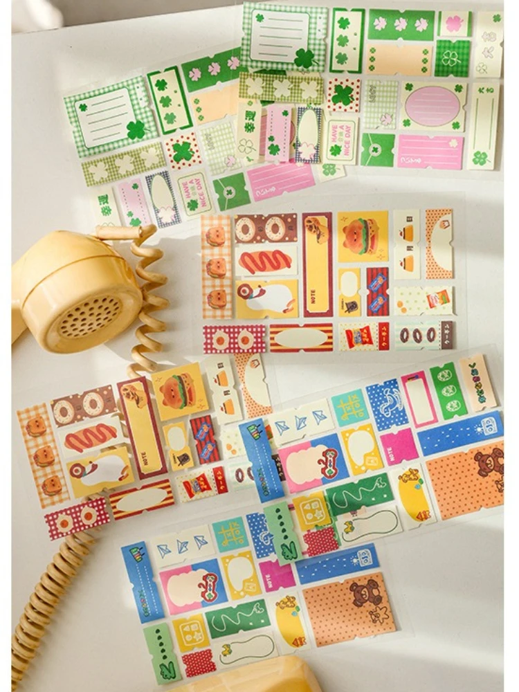 Pegatinas transparentes vintage con dibujos animados para manualidades - imagen 3