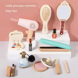 Juego de maquillaje infantil de madera – Montessori para niñas