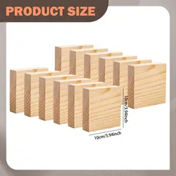 Bloques de madera para manualidades infantiles sin acabado, teñibles