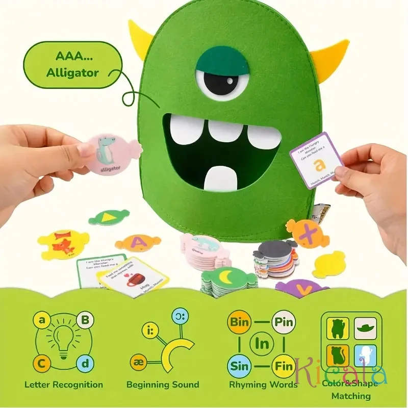 Vista del set de juego educativo