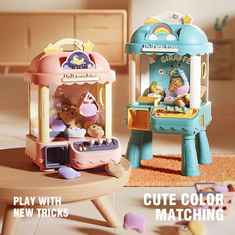 Máquina de garras con clip para niños, juego de monedas