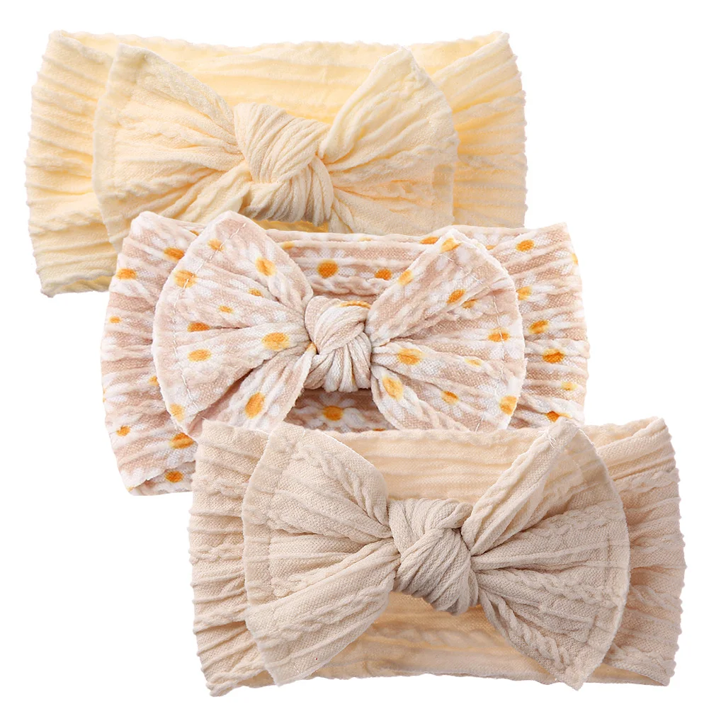 Diademas con lazo elástico para bebé – Turbante nailon suave - imagen 3