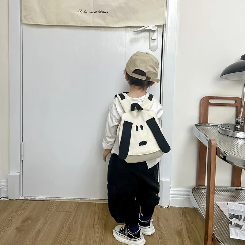Mochila infantil con dibujos de perros en lona para uso diario - imagen 4