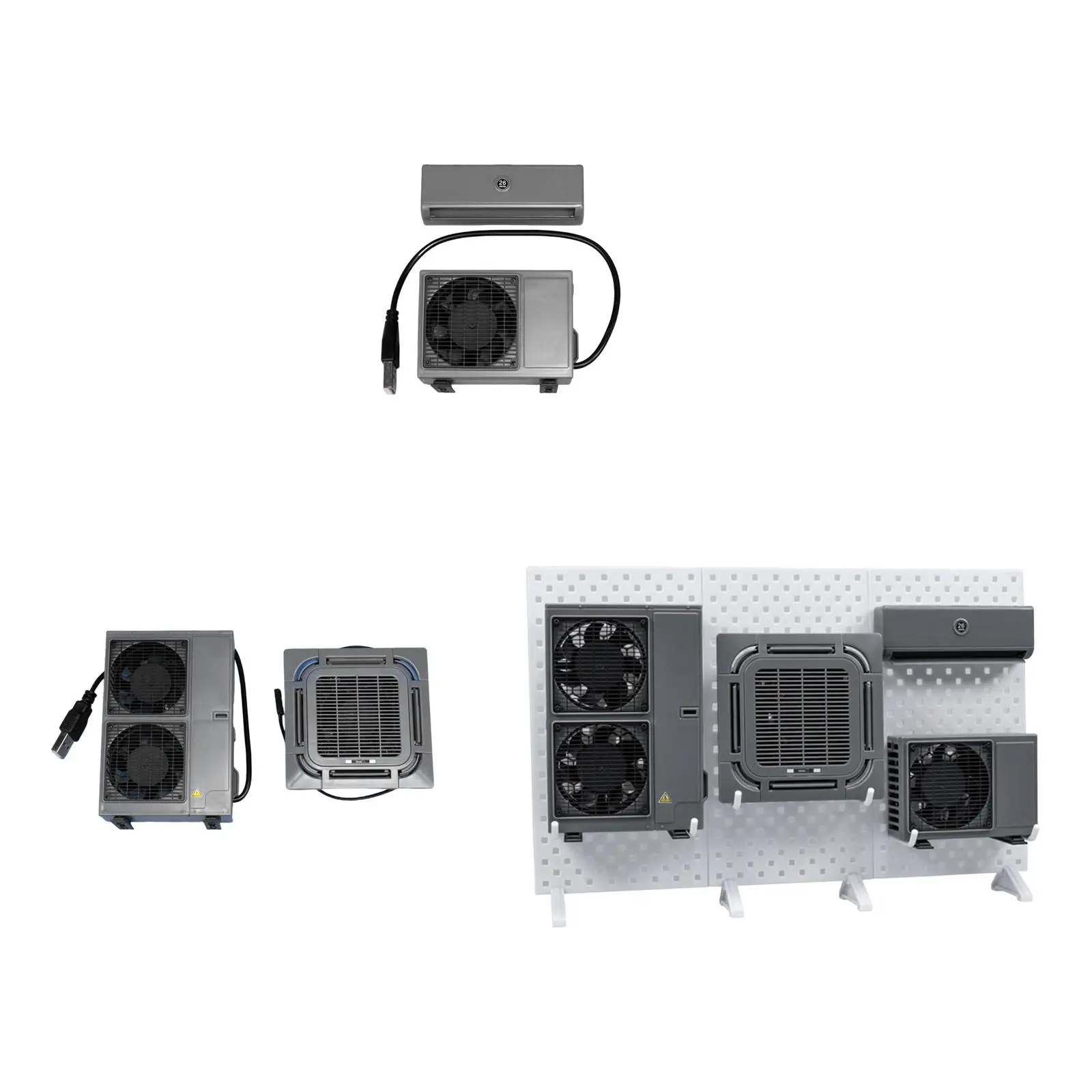 Aire acondicionado en miniatura para casa de muñecas, juego de simulación - imagen 2