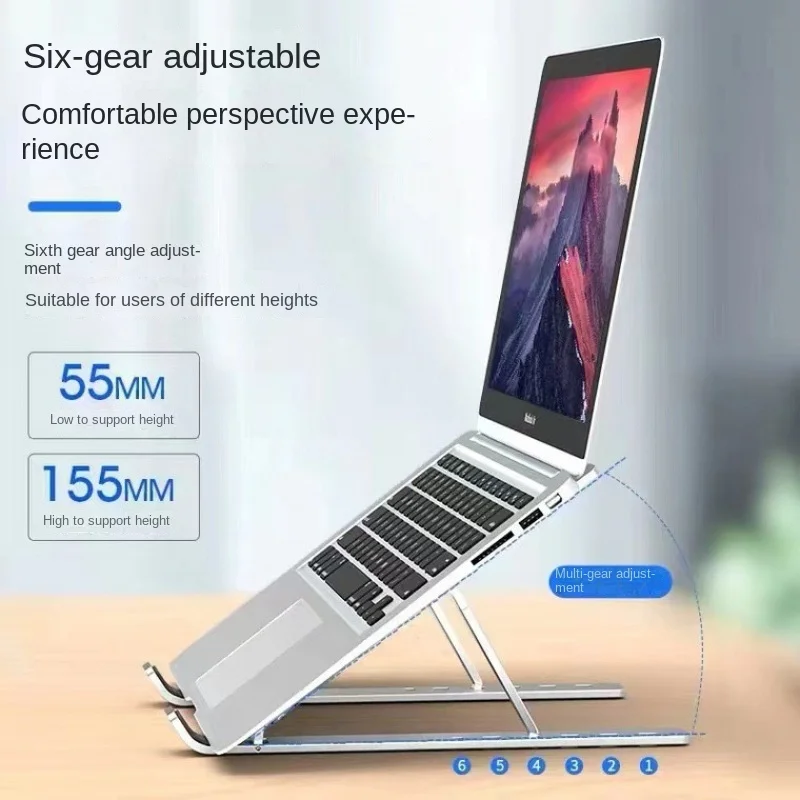 Soporte de portátil de aluminio antideslizante plegable - imagen 5