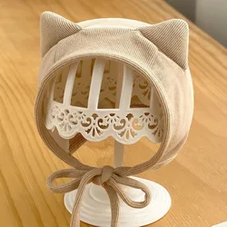 Gorro recién nacido con protección de oídos para otoño