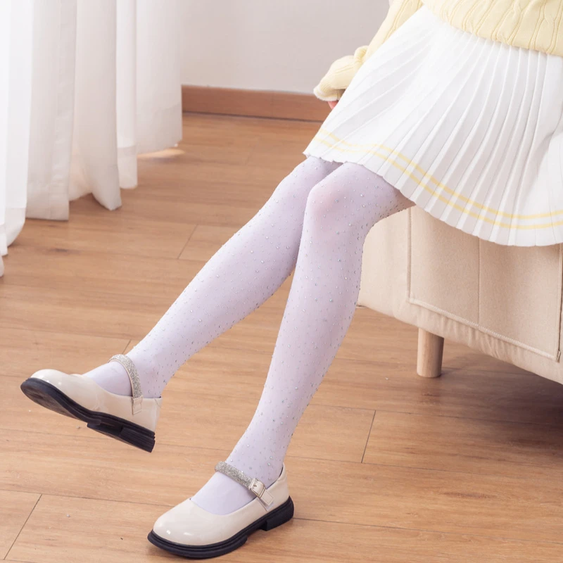 Pantimedias brillantes con pedrería para niños – Primavera y otoño - imagen 5