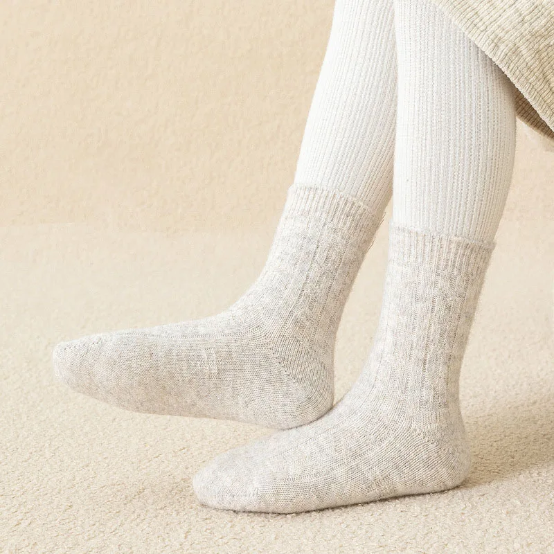 Calcetines altos de algodón para niña – lisos, cálidos y primavera - imagen 2