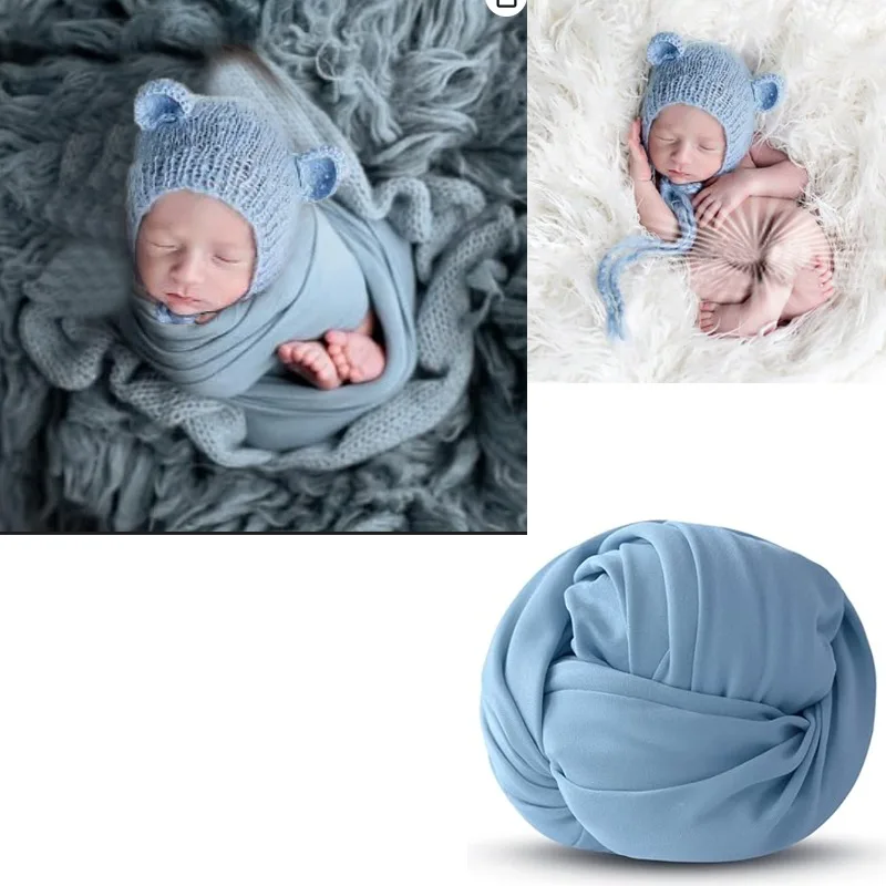 Kitv Kit de fotografía para recién nacidos con gorro y manta - imagen 5