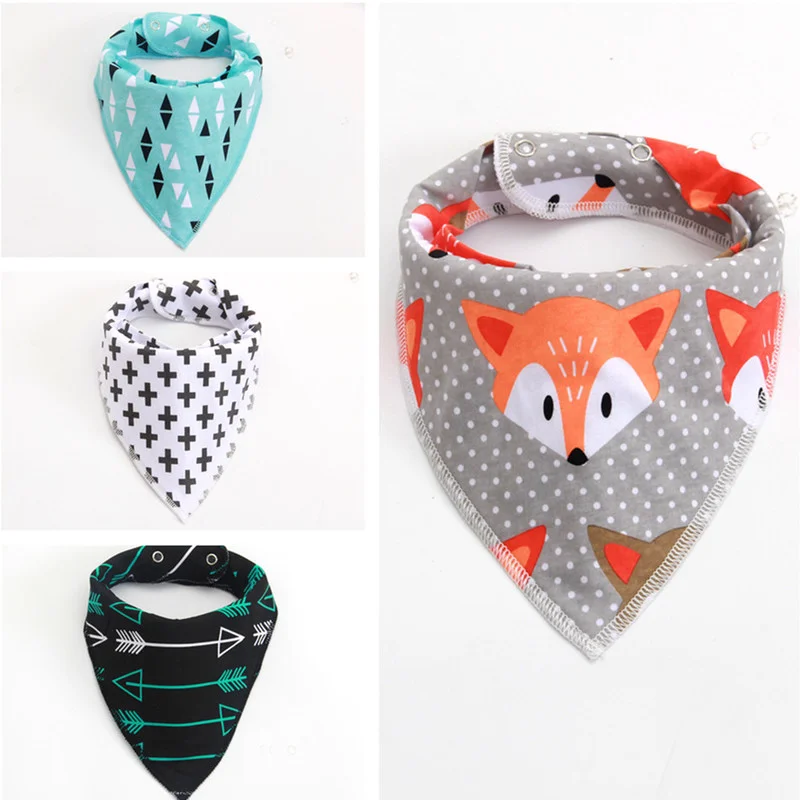 Baberos bandana de algodón doble capa para bebé reutilizables - imagen 2