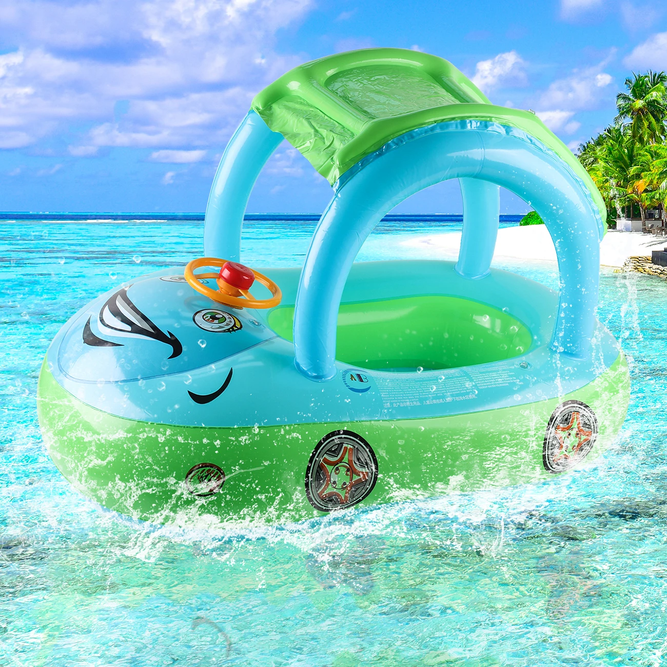 Flotador de piscina infantil con forma de coche para bebés - imagen 5