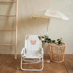 Sillón infantil con diseño de oso y sombrilla ajustable acolchada
