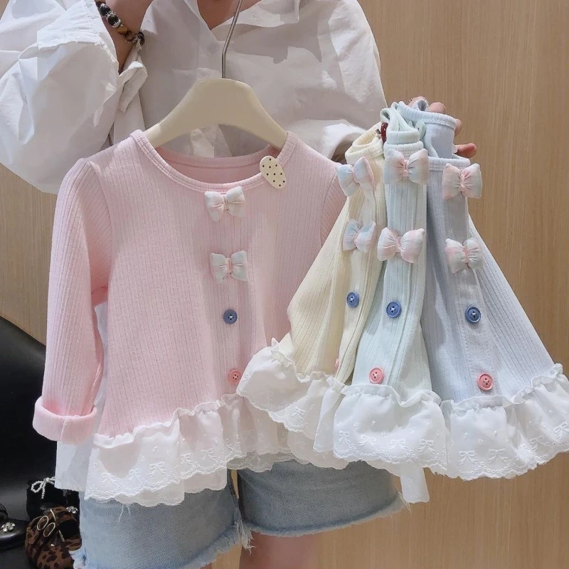 Camiseta manga larga algodón bebé niña - Top nivel A primavera - imagen 3