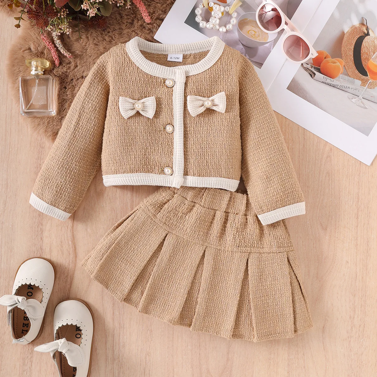 Conjunto niña top con lazo y falda - Primavera Otoño - imagen 2