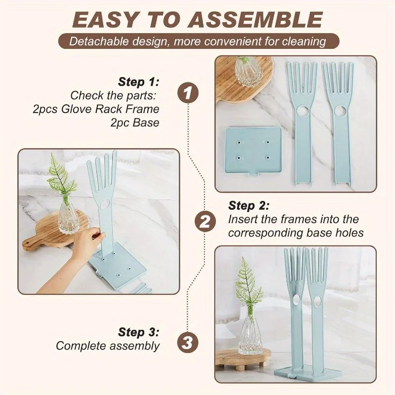 Soporte para guantes de cocina de goma, estante de secado y colgador - imagen 4