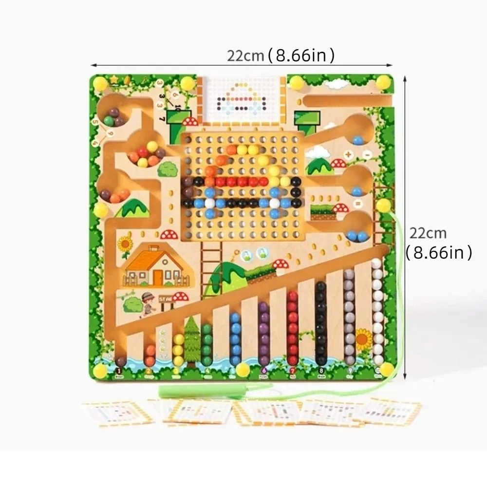 Juego Montessori de madera para concentración con piezas magnéticas - imagen 5