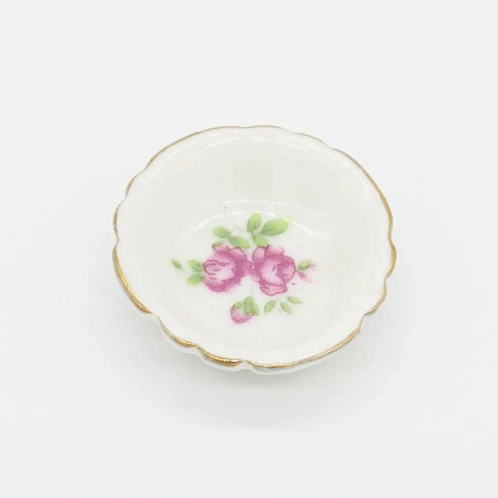 Mini lavabo de porcelana para casita de muñecas - imagen 5
