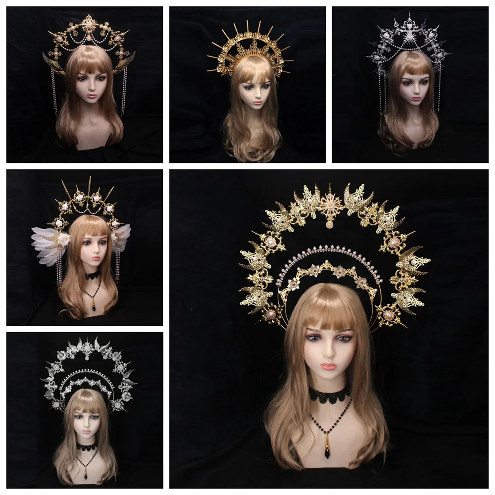 Diadema con halo y detalles decorativos