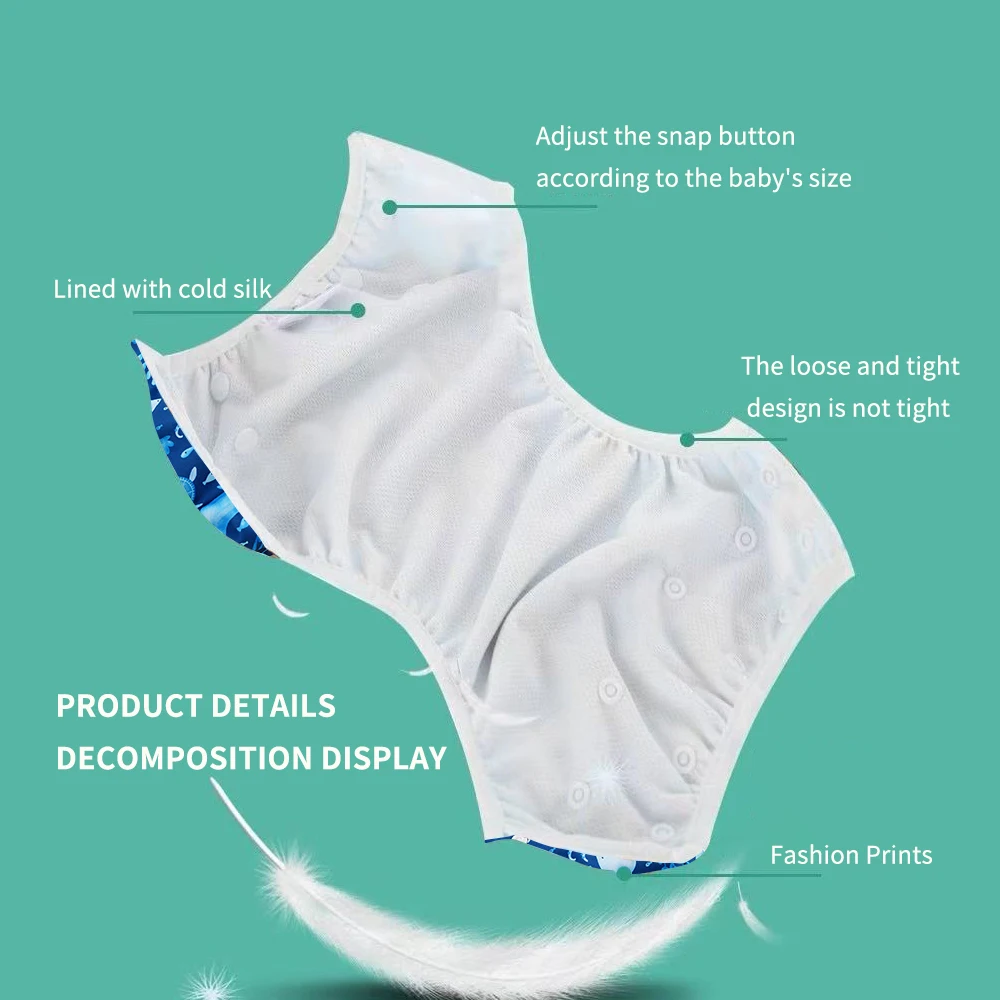 HappyFlute cubrepañal impermeable ajustable de tela reutilizable - imagen 4