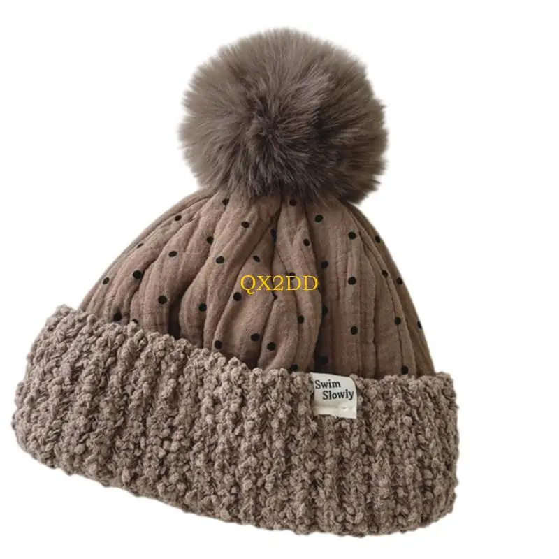 QX2D Gorro de invierno grueso y cálido con orejeras para bebé - imagen 2