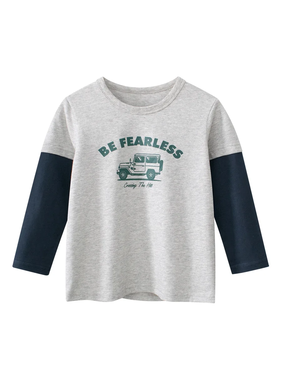Camiseta manga larga niño con diseño aspecto dos piezas urbano - imagen 2