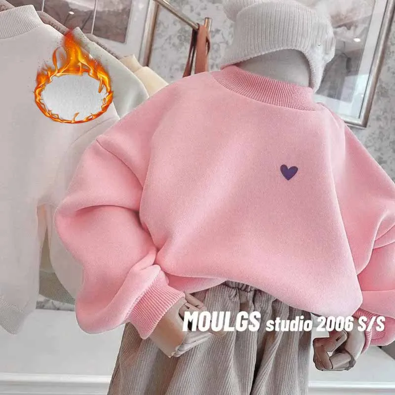 Sudadera acolchada infantil de invierno, forro polar suave