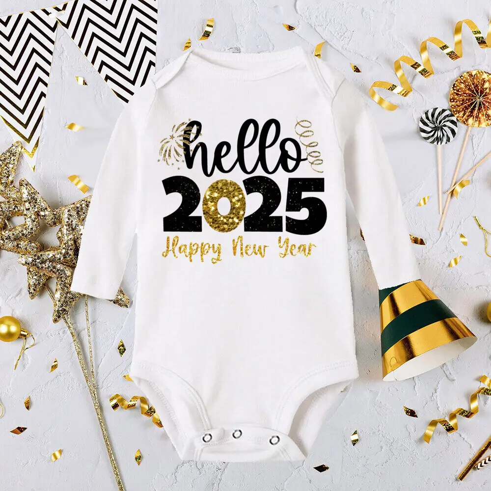 Body bebé Hello 2025 de manga larga para Año Nuevo - imagen 2