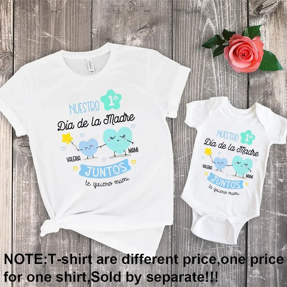 Camiseta familiar personalizada Día de la Madre para mamá y bebé - imagen 3