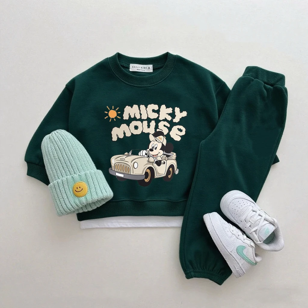 Chándal de sudadera con capucha y pantalón estampado primavera-otoño