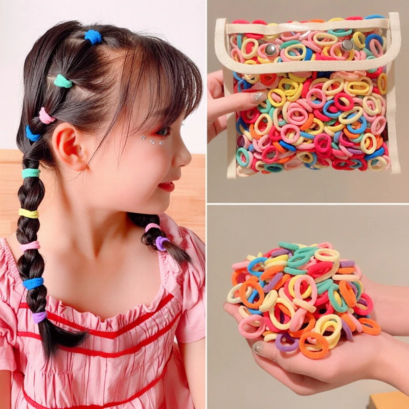 Bandas elásticas en tonos pastel para niñas