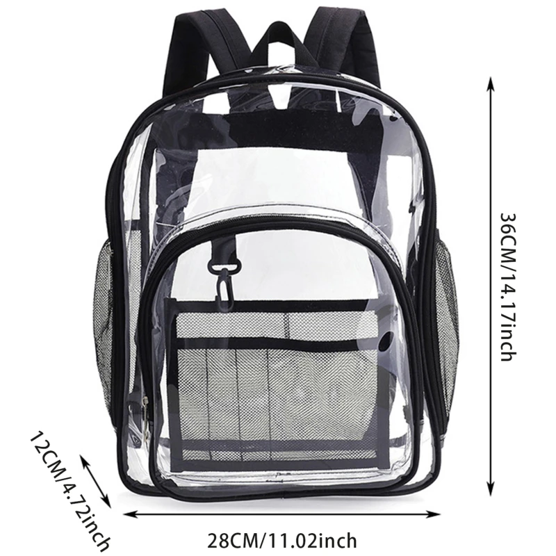 Mochila transparente impermeable vista general