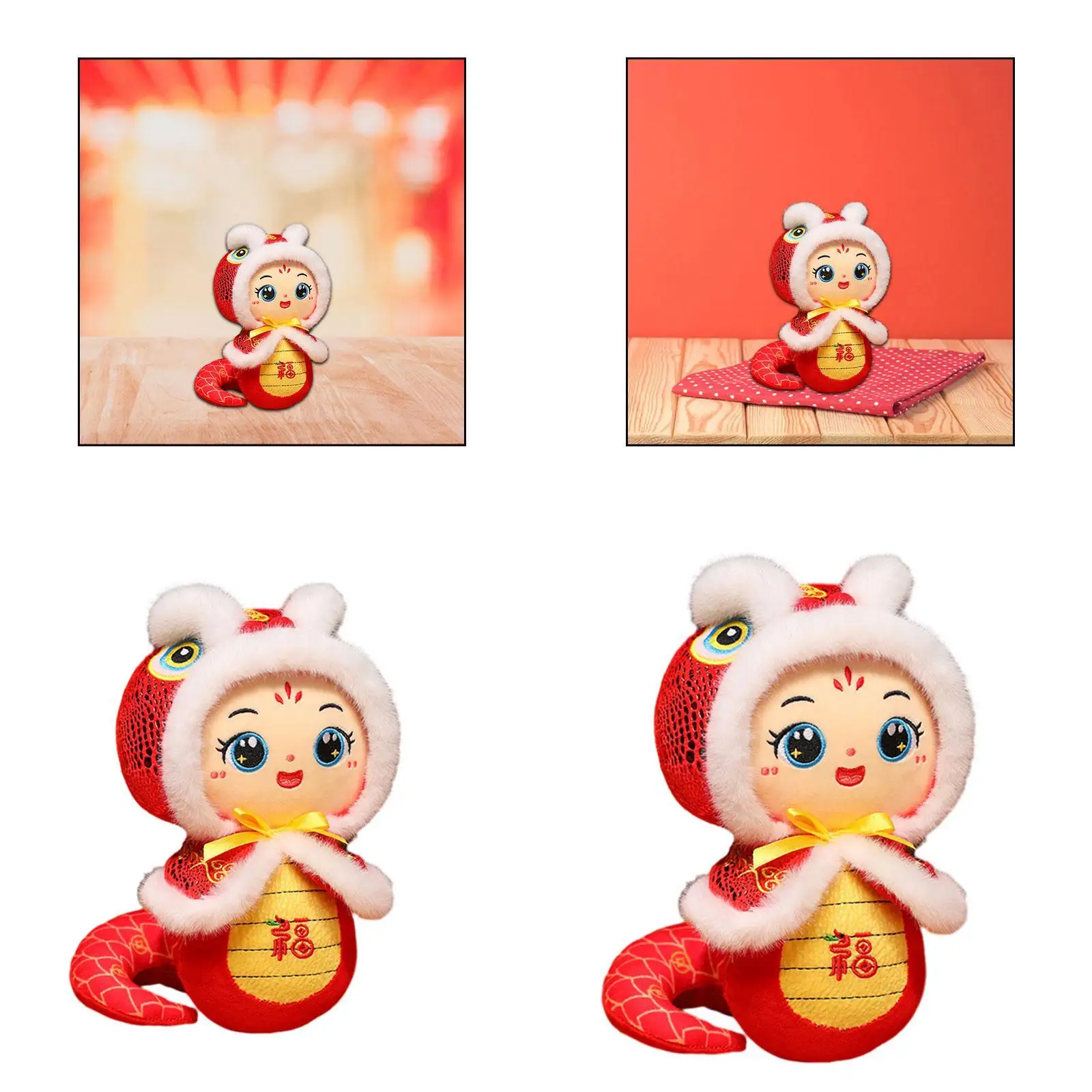 Peluche de serpiente suave decorativo para Año Nuevo Lunar