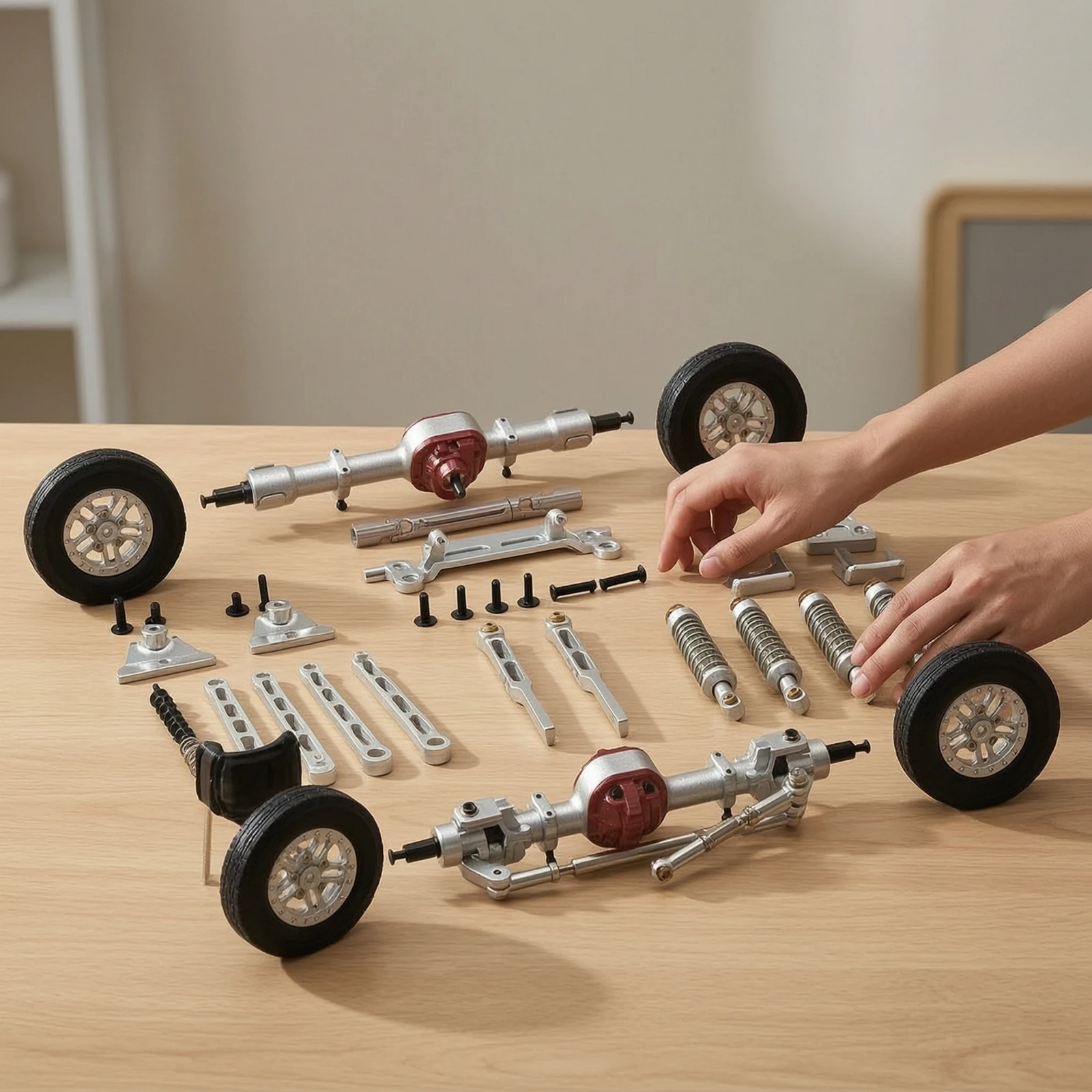 Coche RC: kit de mejora metálico con amortiguador trasero - imagen 4