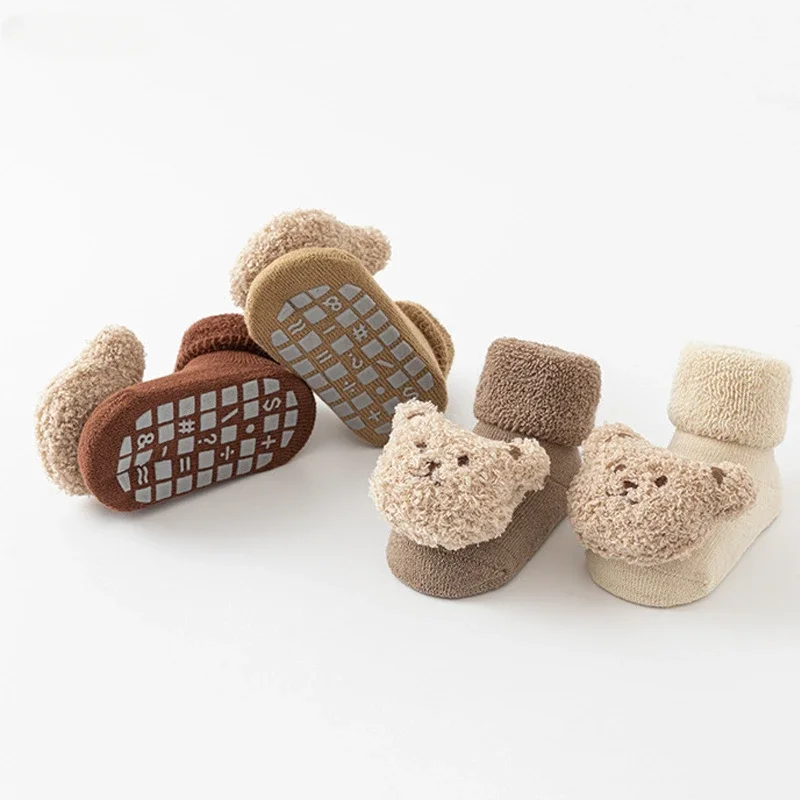Calcetines antideslizantes de algodón para bebé 0-6 meses – Suela suave - imagen 5